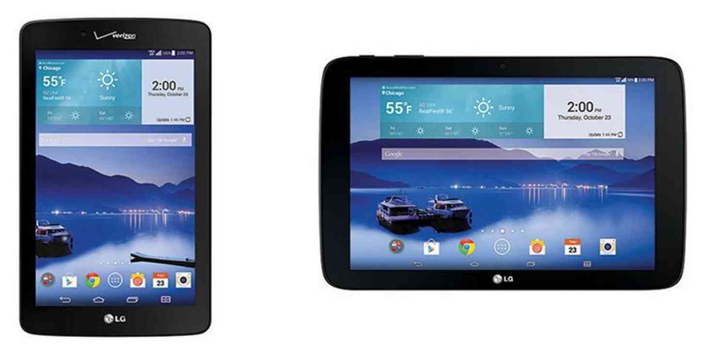 LG G Pad 7.0 LTE, LG G Pad 10.1 LTE Verizonhttp://www.phonedog.com/2014/03/04/verizon-lg-g-pad-8-3-lte-officially-set-to-launch-on-march-6