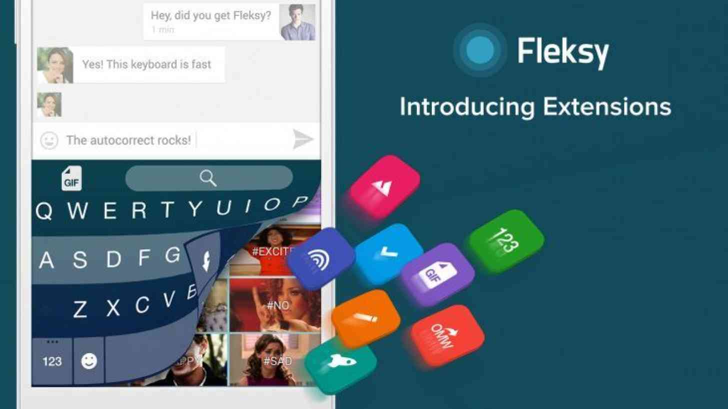 Fleksy v5.0 for Android, iOS update extensions
