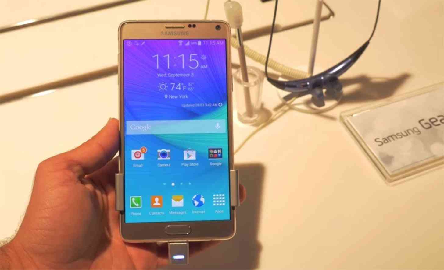 Samsung Galaxy Note 4 hands on video