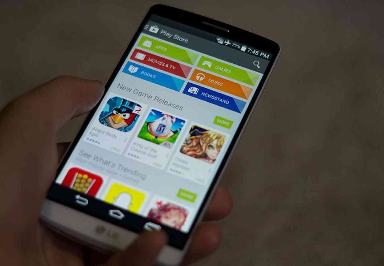 LG G3 Google Play app