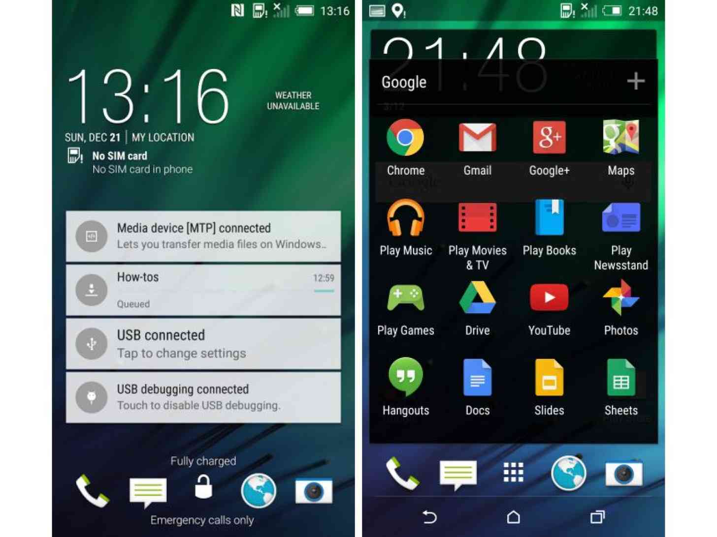 HTC One (M8) Android 5.0 Lollipop Sense 6 screenshot leak lock screen