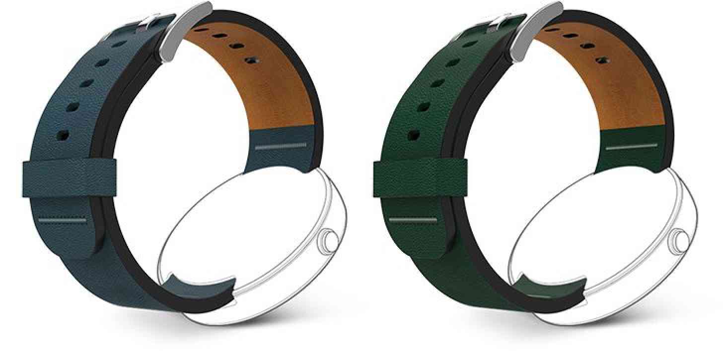 Moto 360 DODO leather bands blue, green