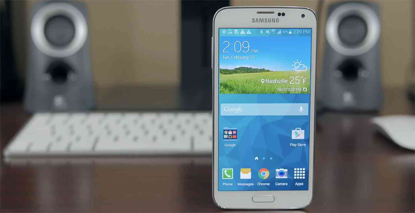 Samsung Galaxy S5 white front large