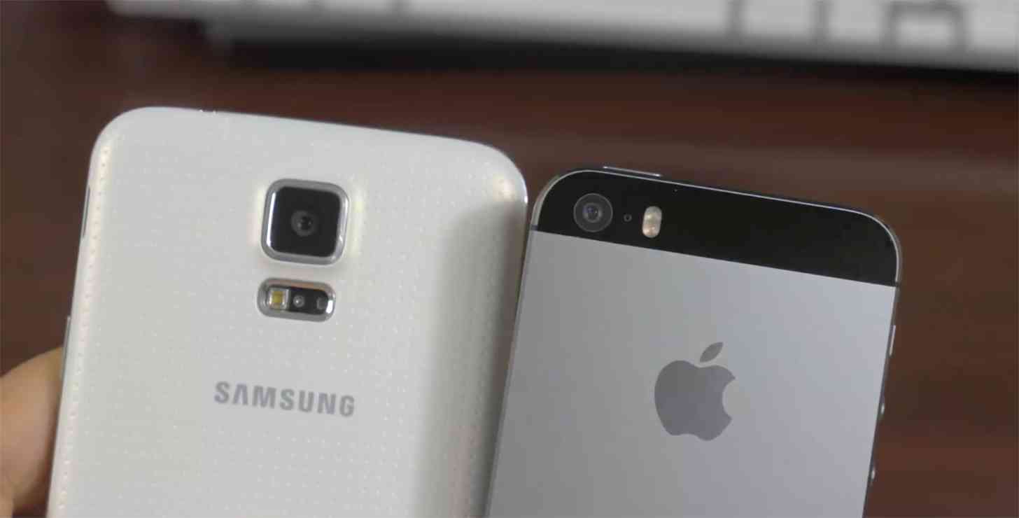Samsung Galaxy S5, Apple iPhone 5s rear large