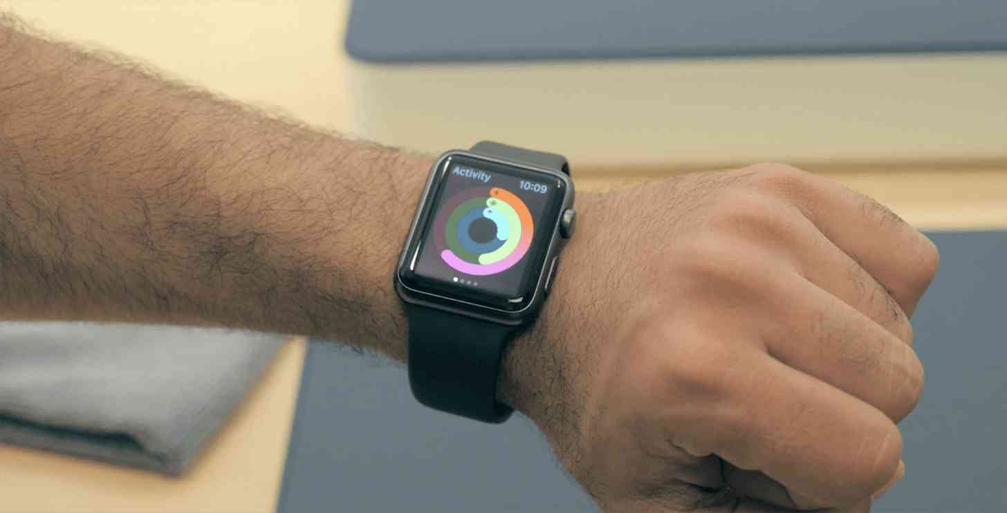 Apple Watch on wrist activity