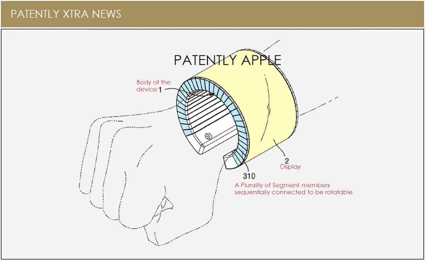 Samsung flexible smartphone patent