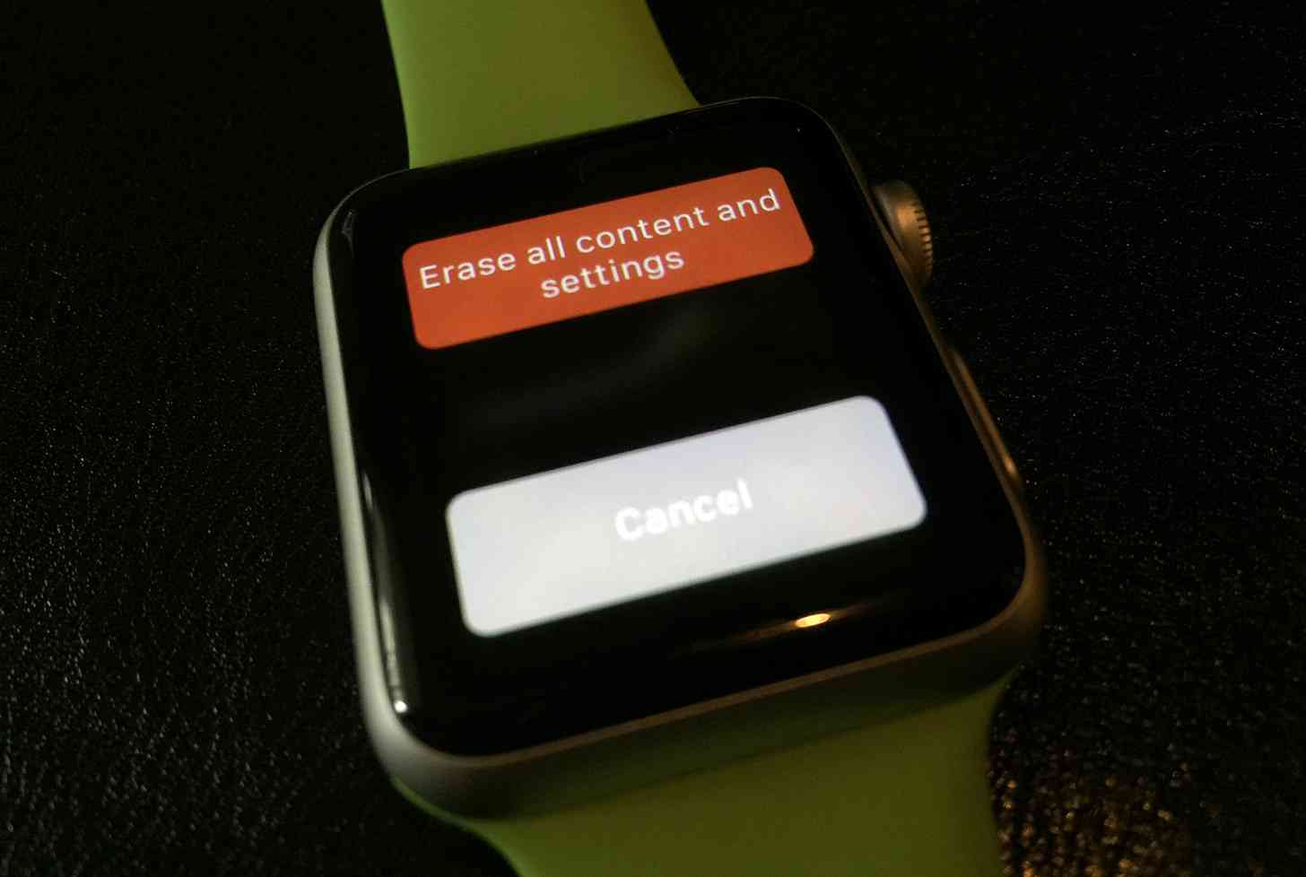 Apple Watch Erase all content and settings
