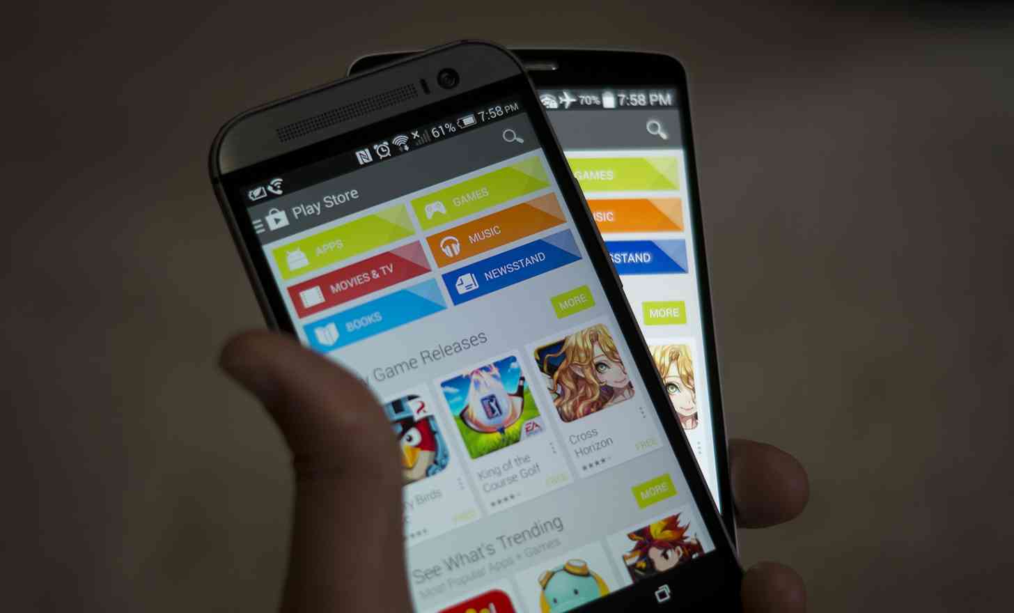 Google Play store HTC One M8 LG G3