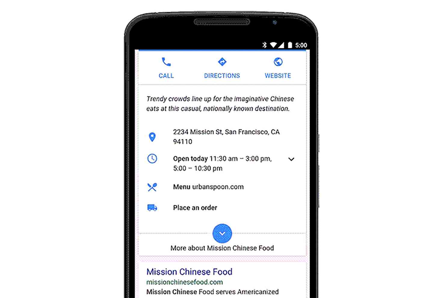 Google search food delivery