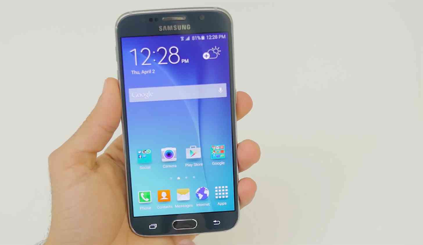 Samsung Galaxy S6 in hand large