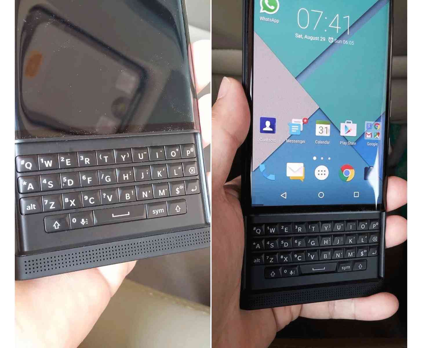 BlackBerry Vence Android slider hands on large
