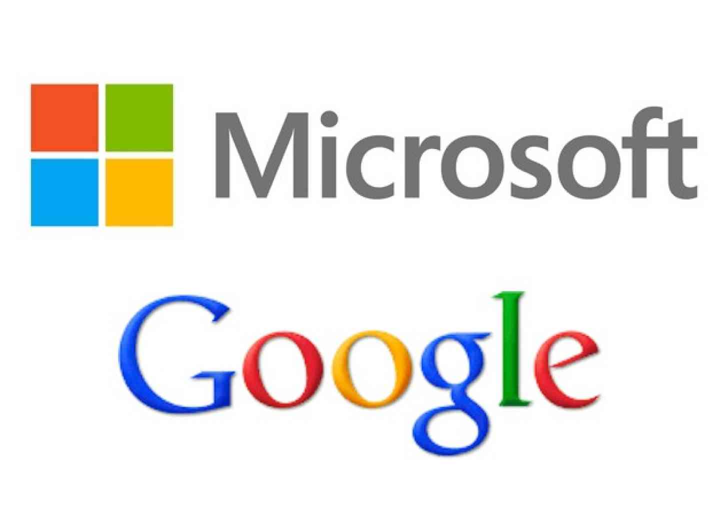 Microsoft and Google logos