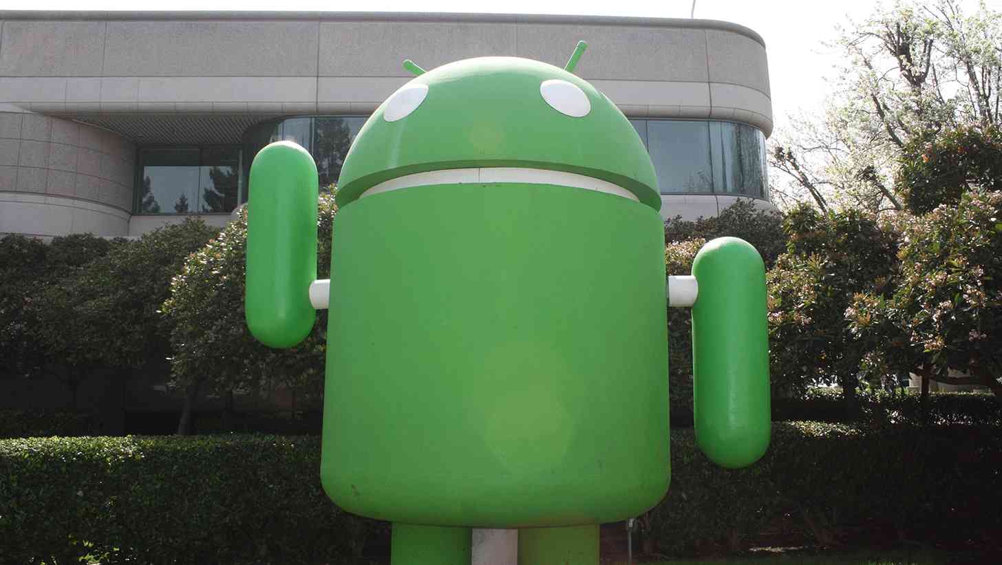 Android lawn statue Google campus