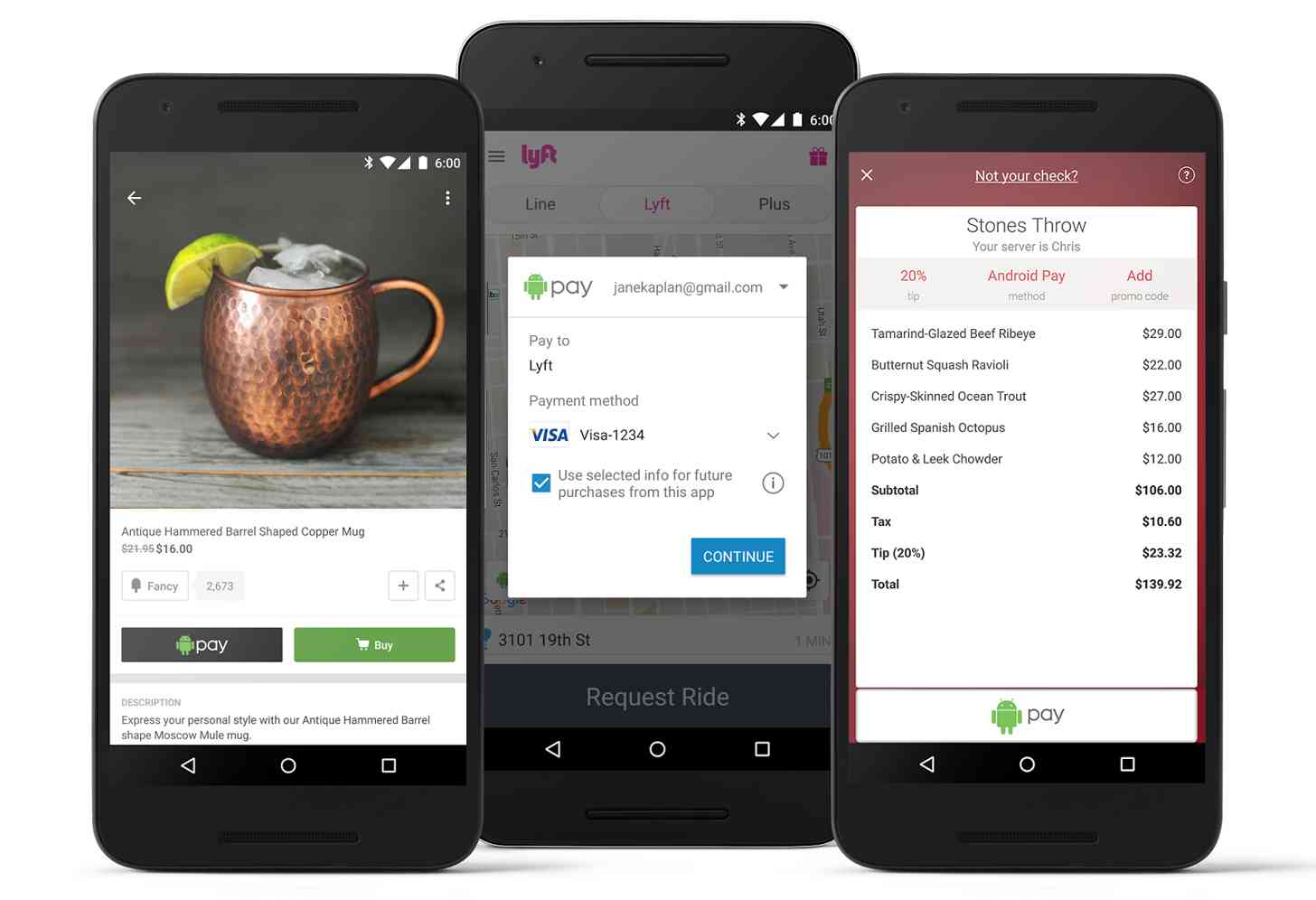 Android Pay in-app purchases