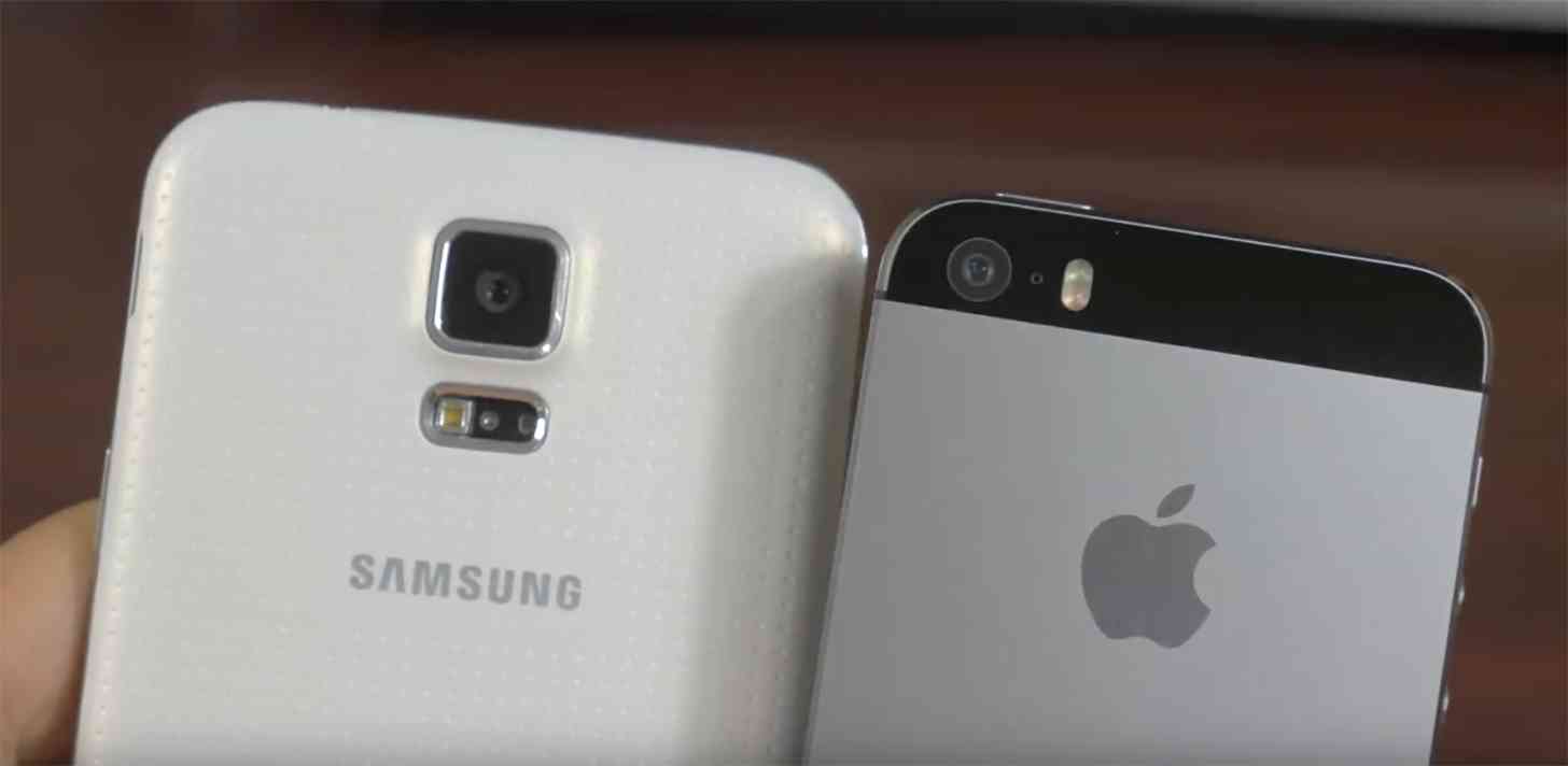 Samsung Galaxy S5, Apple iPhone 5s large