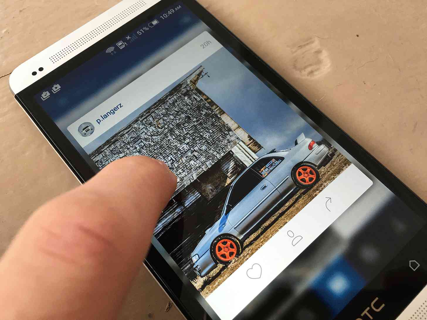 Instagram Android 3D Touch long press