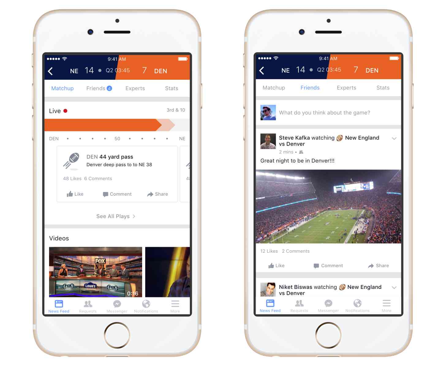 Facebook Sports Stadium iOS