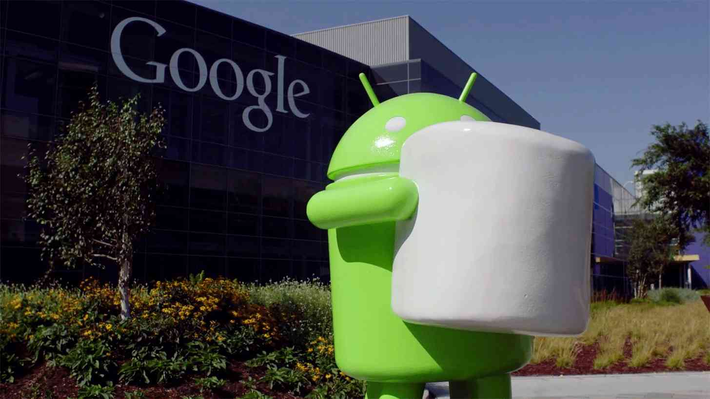 Android 6.0 Marshmallow Google lawn statue