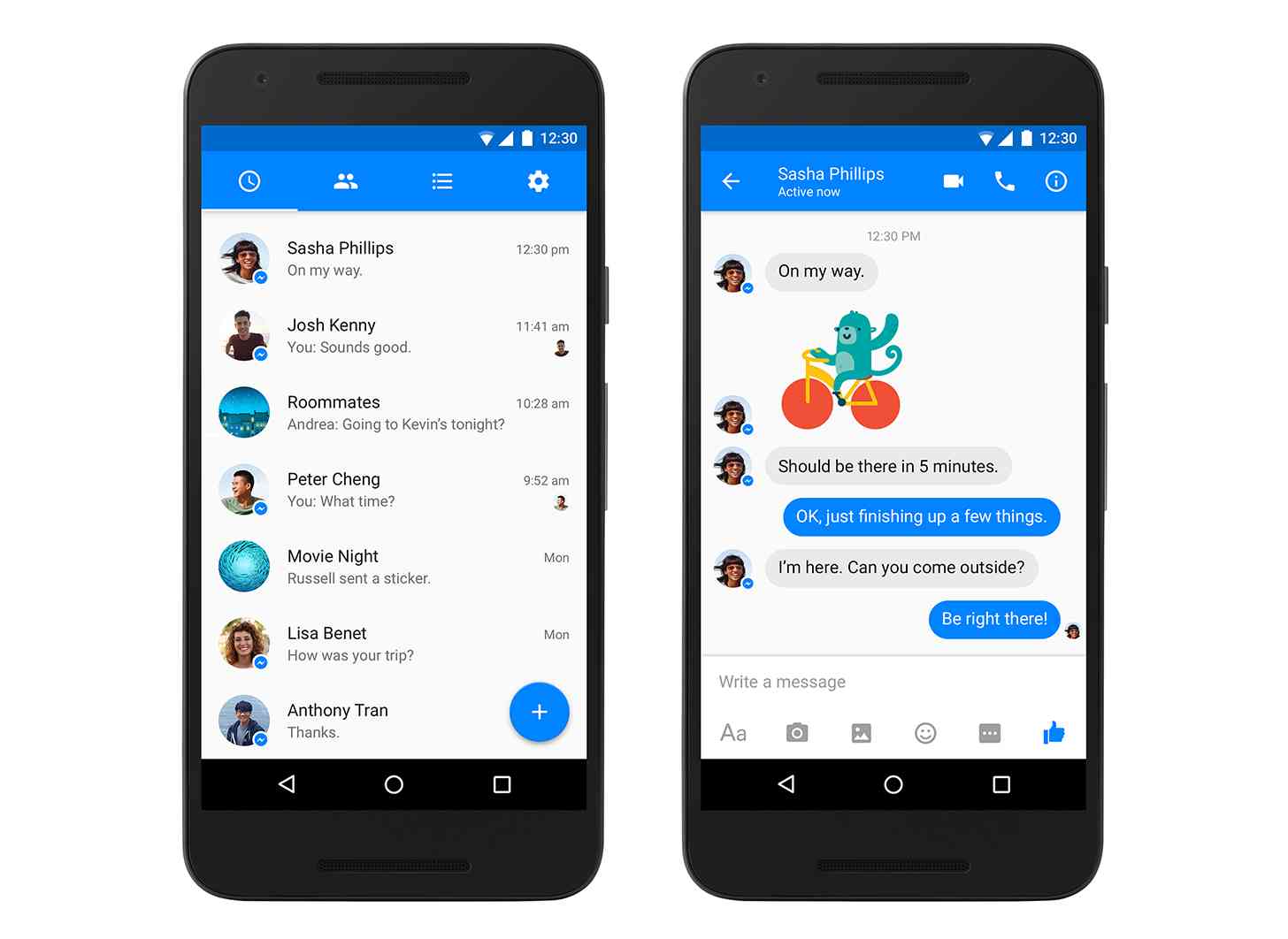 Facebook Messenger Android material design official