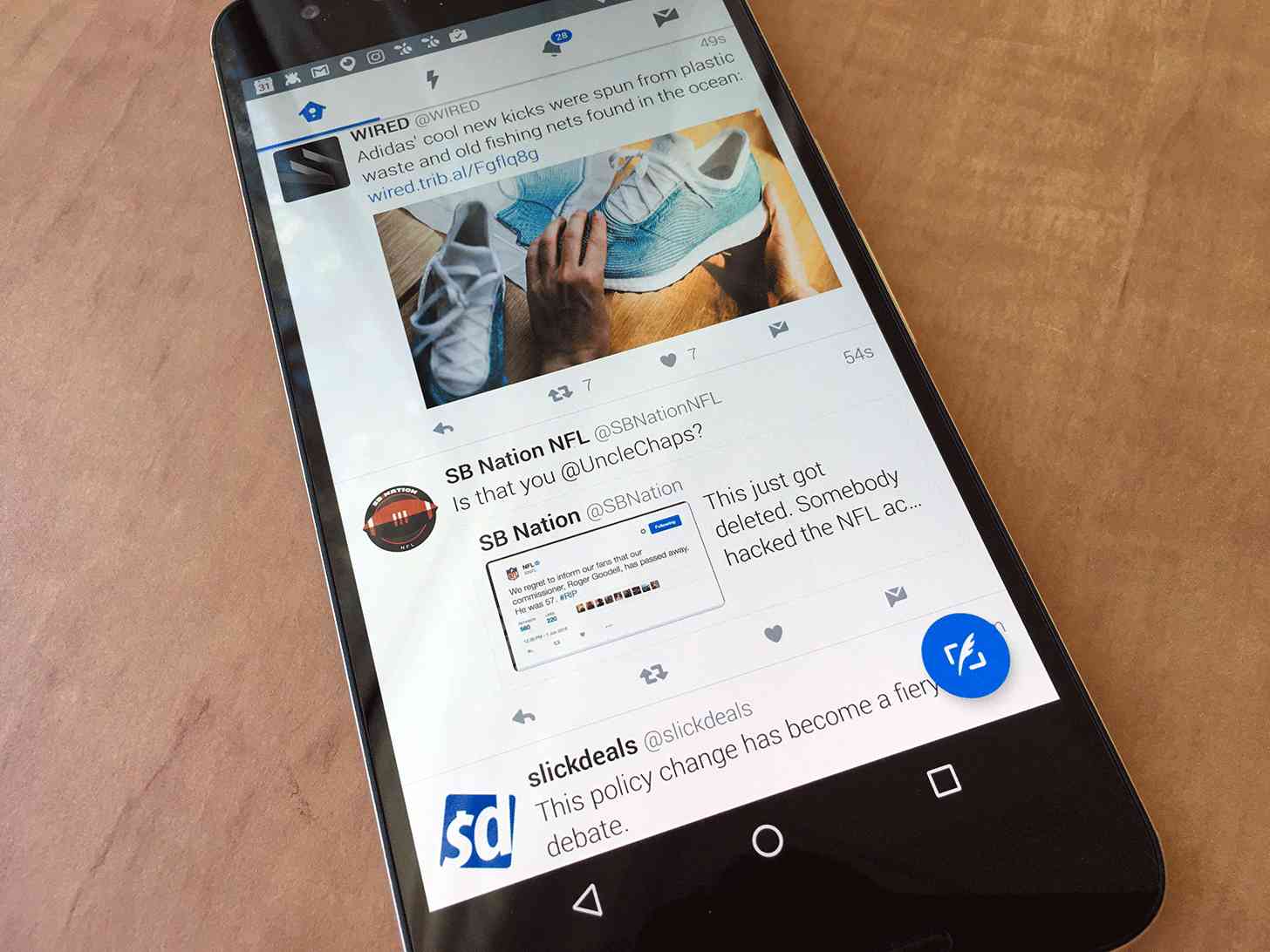 Twitter for Android app refresh design