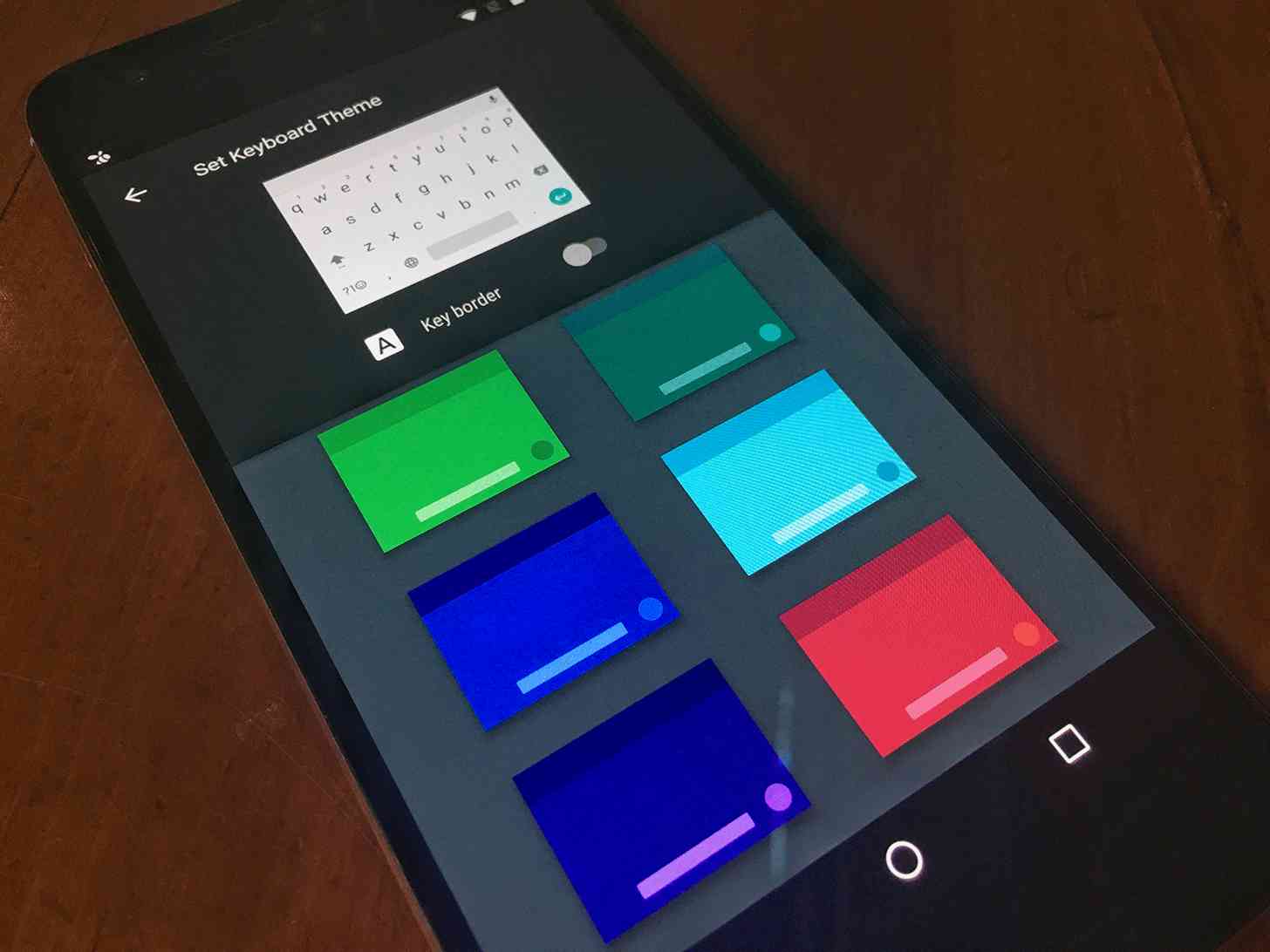 Google Keyboard Android update themes