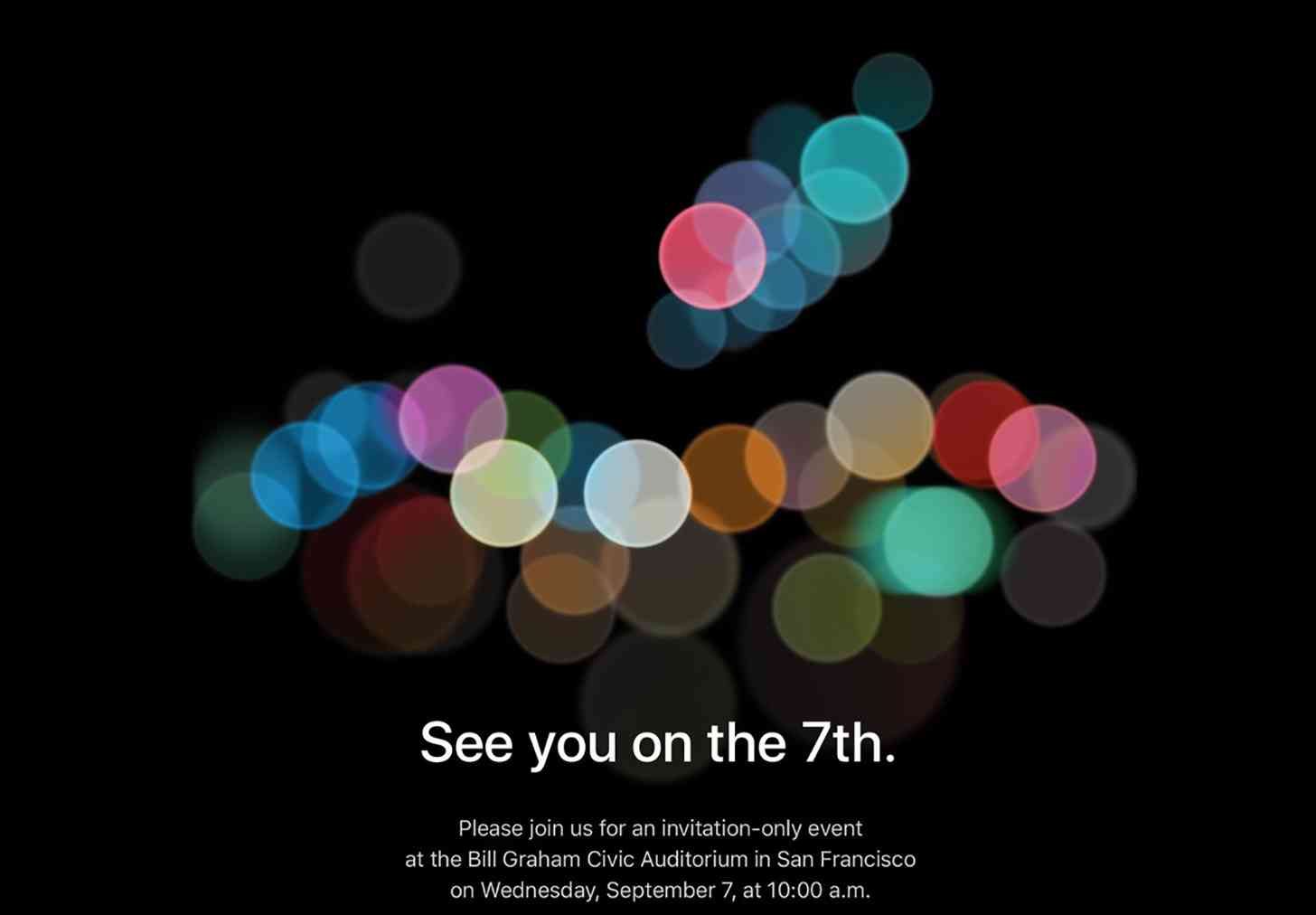 Apple iPhone 7 event invitation large