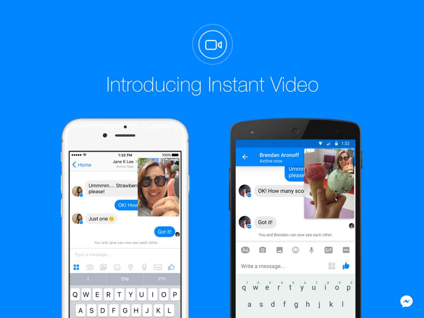 Facebook Messenger Instant Video official