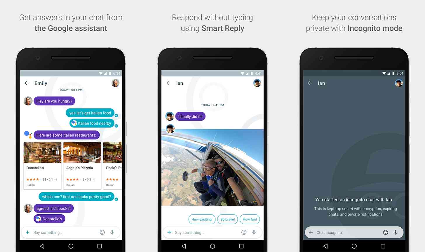 Google Allo messaging app feature