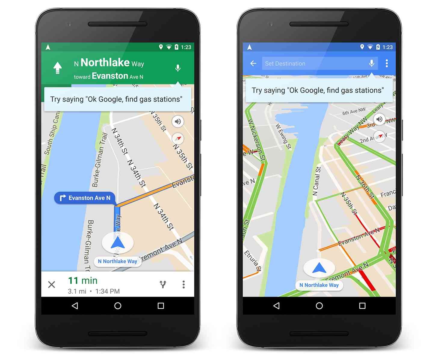 Google Maps new voice commands