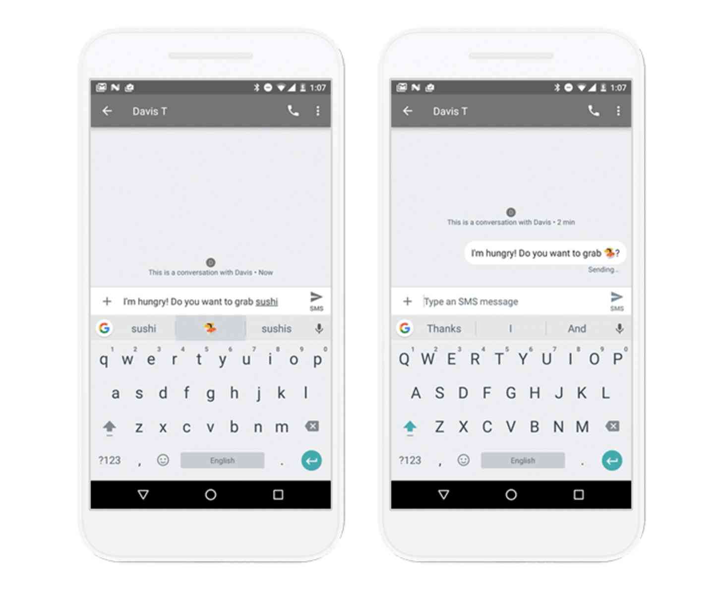 Gboard for Android emoji suggestion