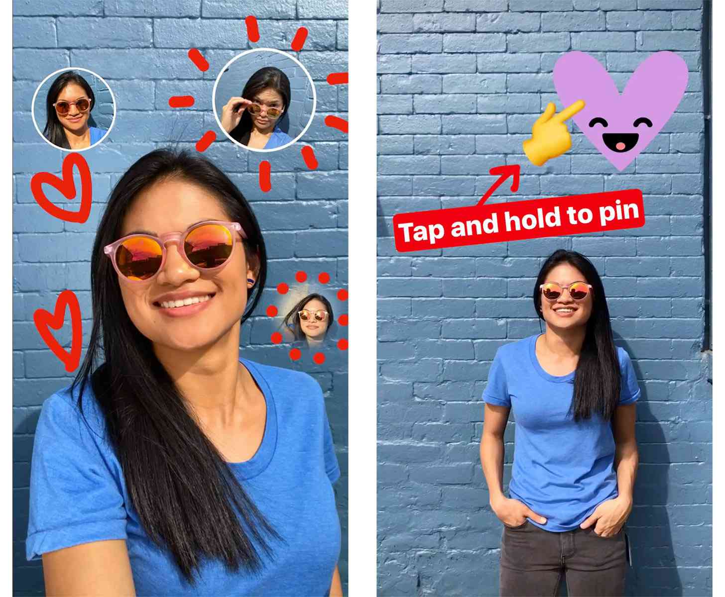 Instagram Stories selfie stickers