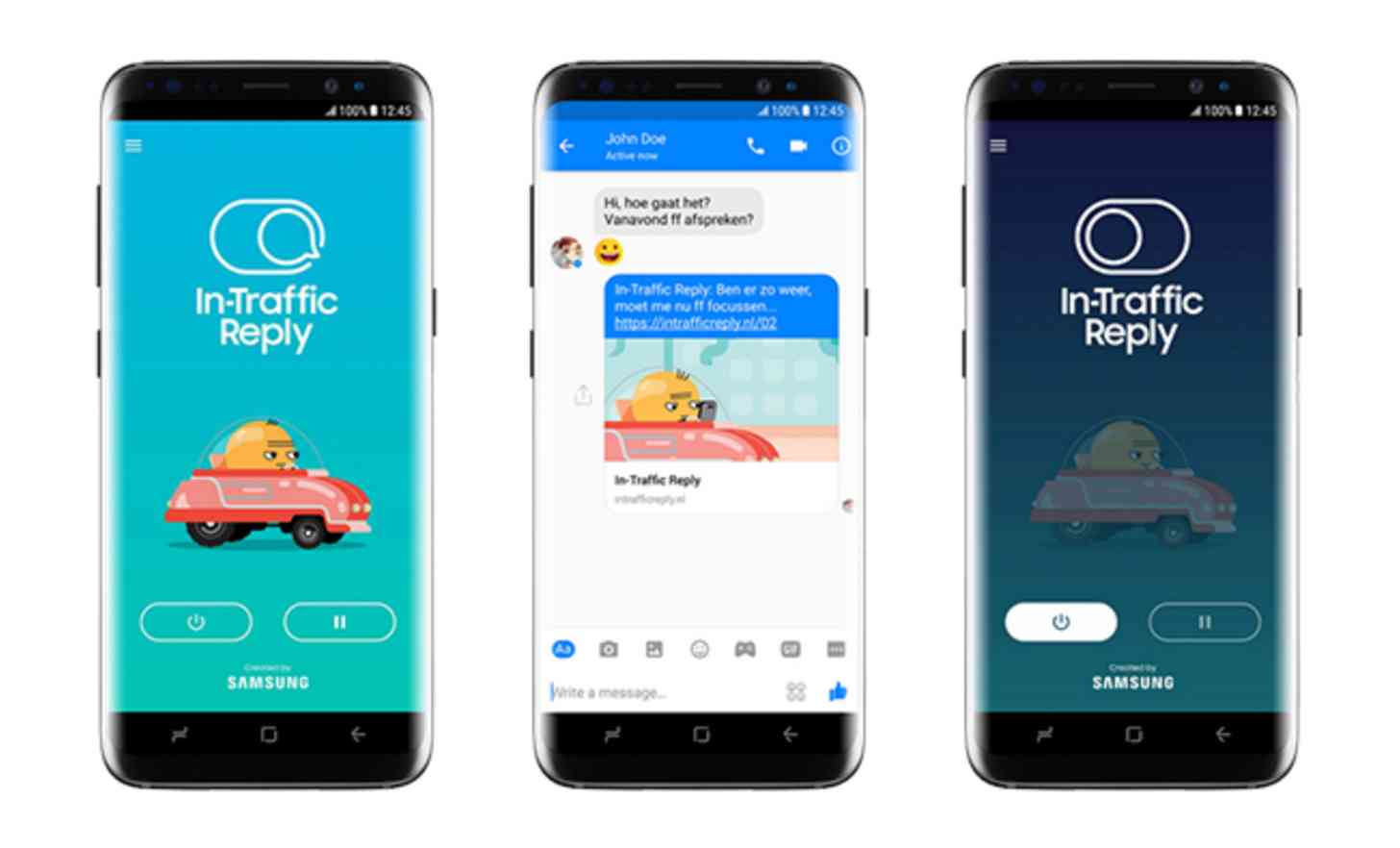 Samsung In-Traffic Reply Android app
