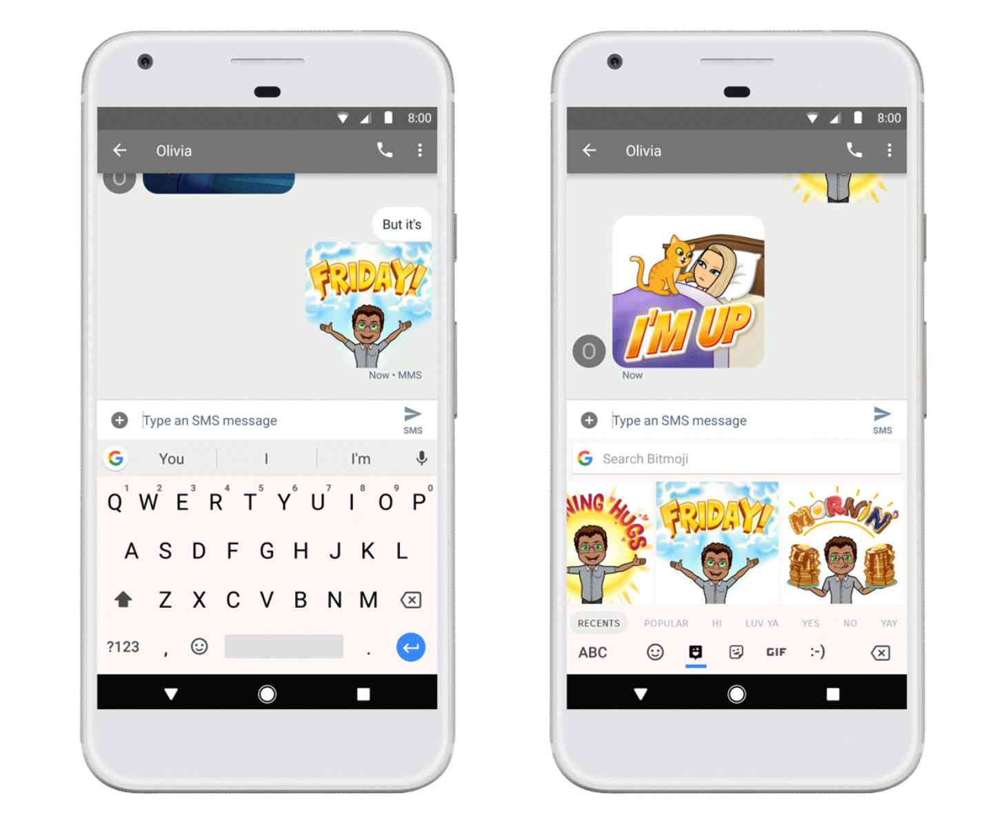 Gboard for Android stickers Bitmoji