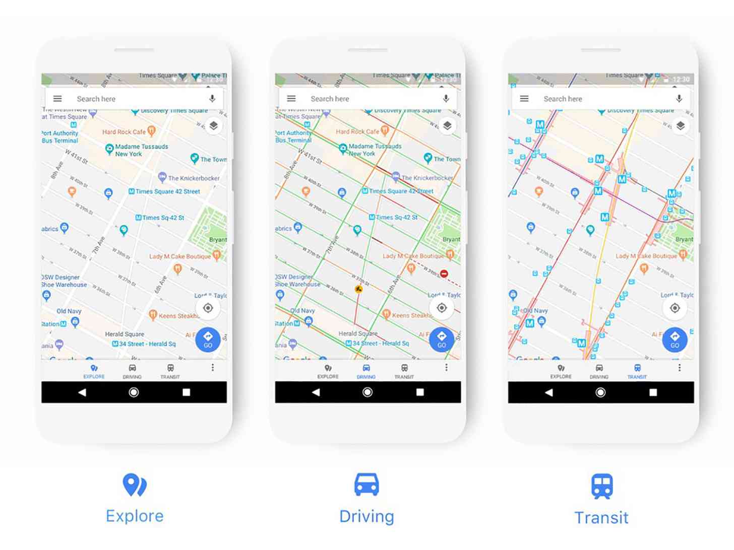 Google Maps updated user interface