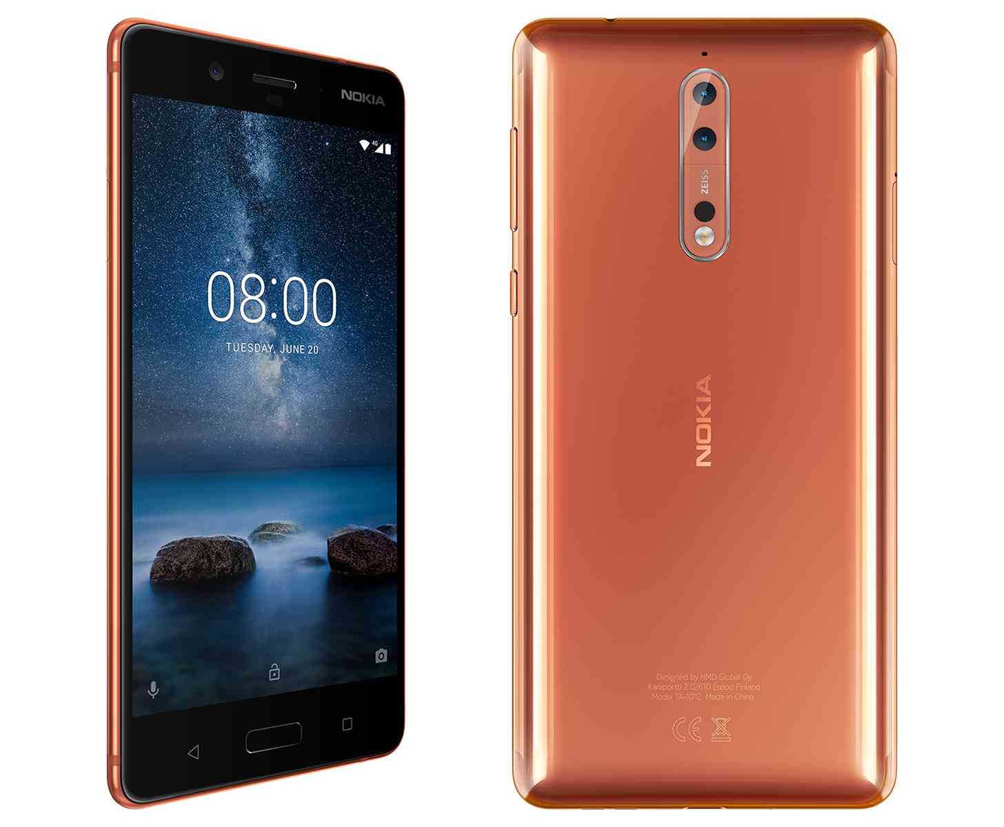 Nokia 8 official front back