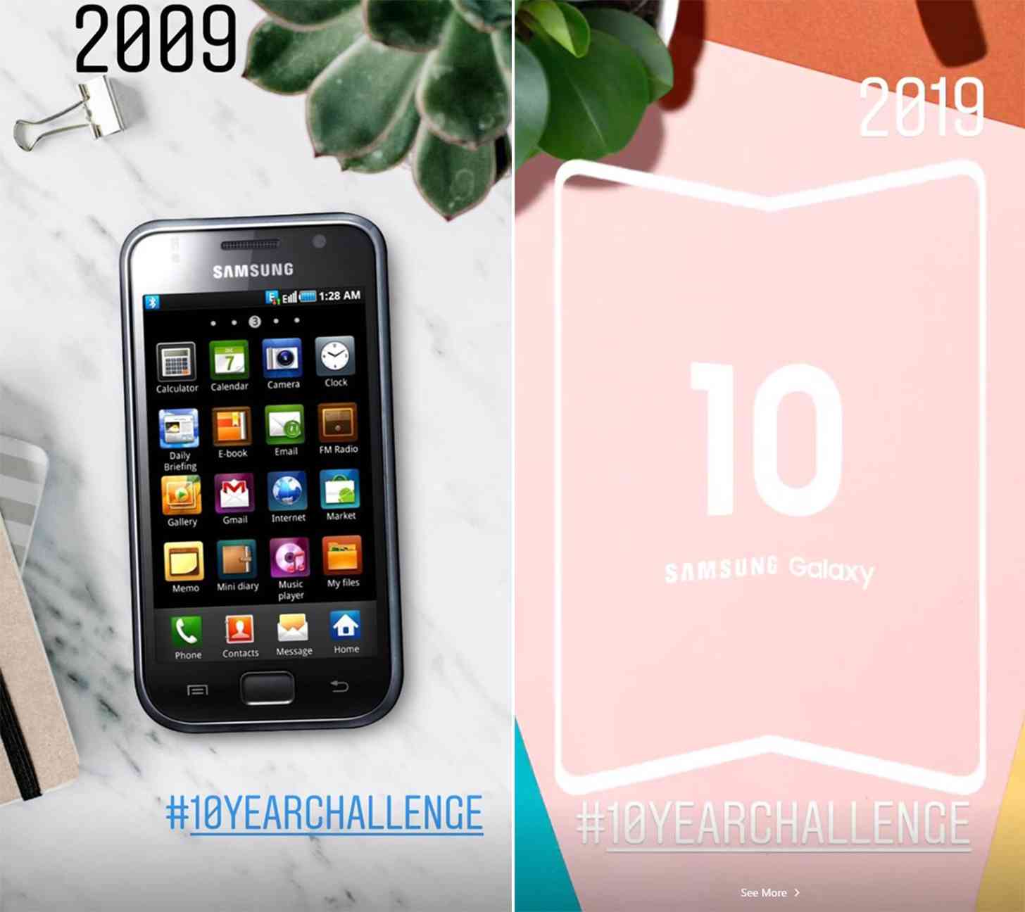 Samsung #10YearChallenge foldable smartphone teaser