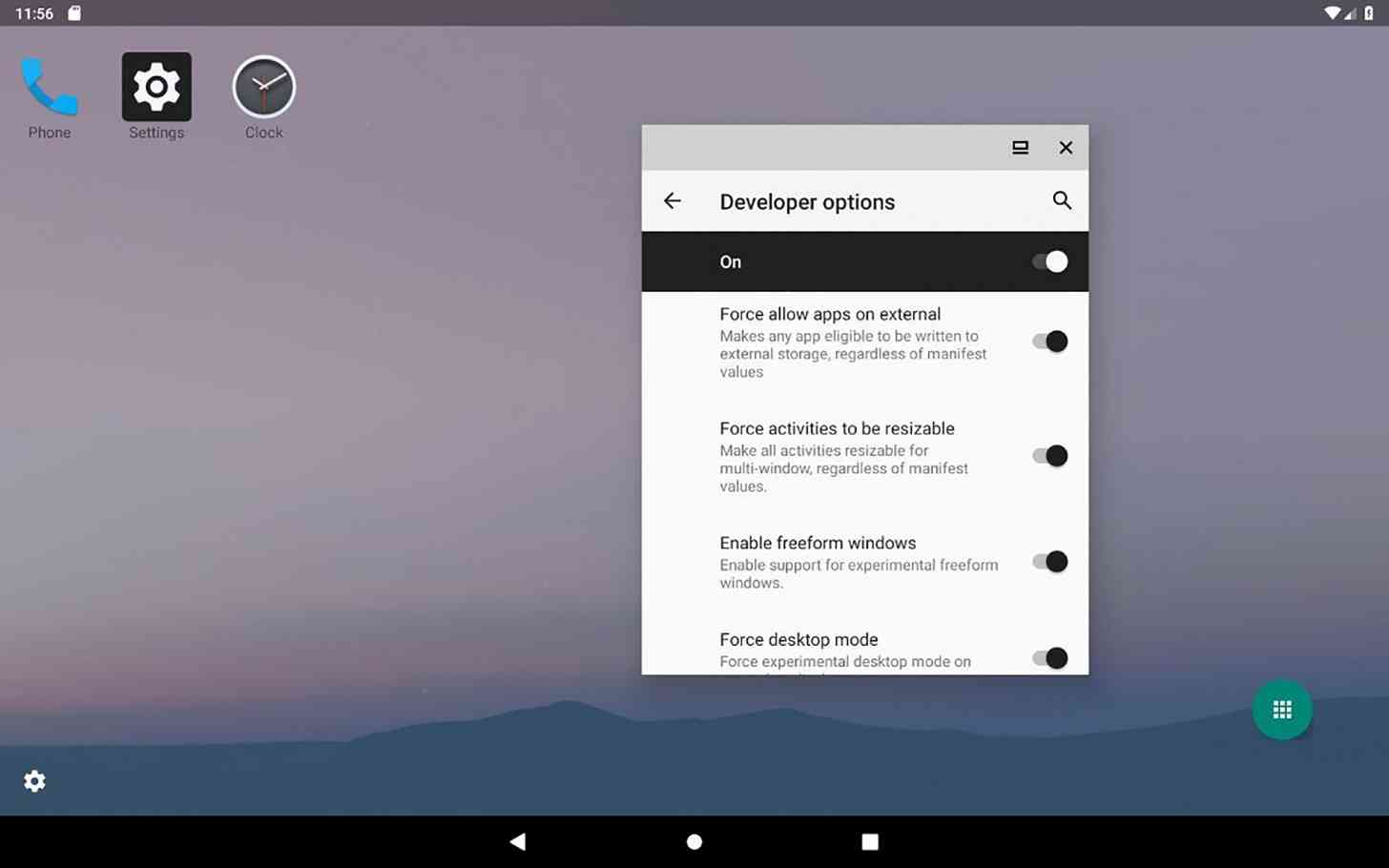 Android Q desktop mode