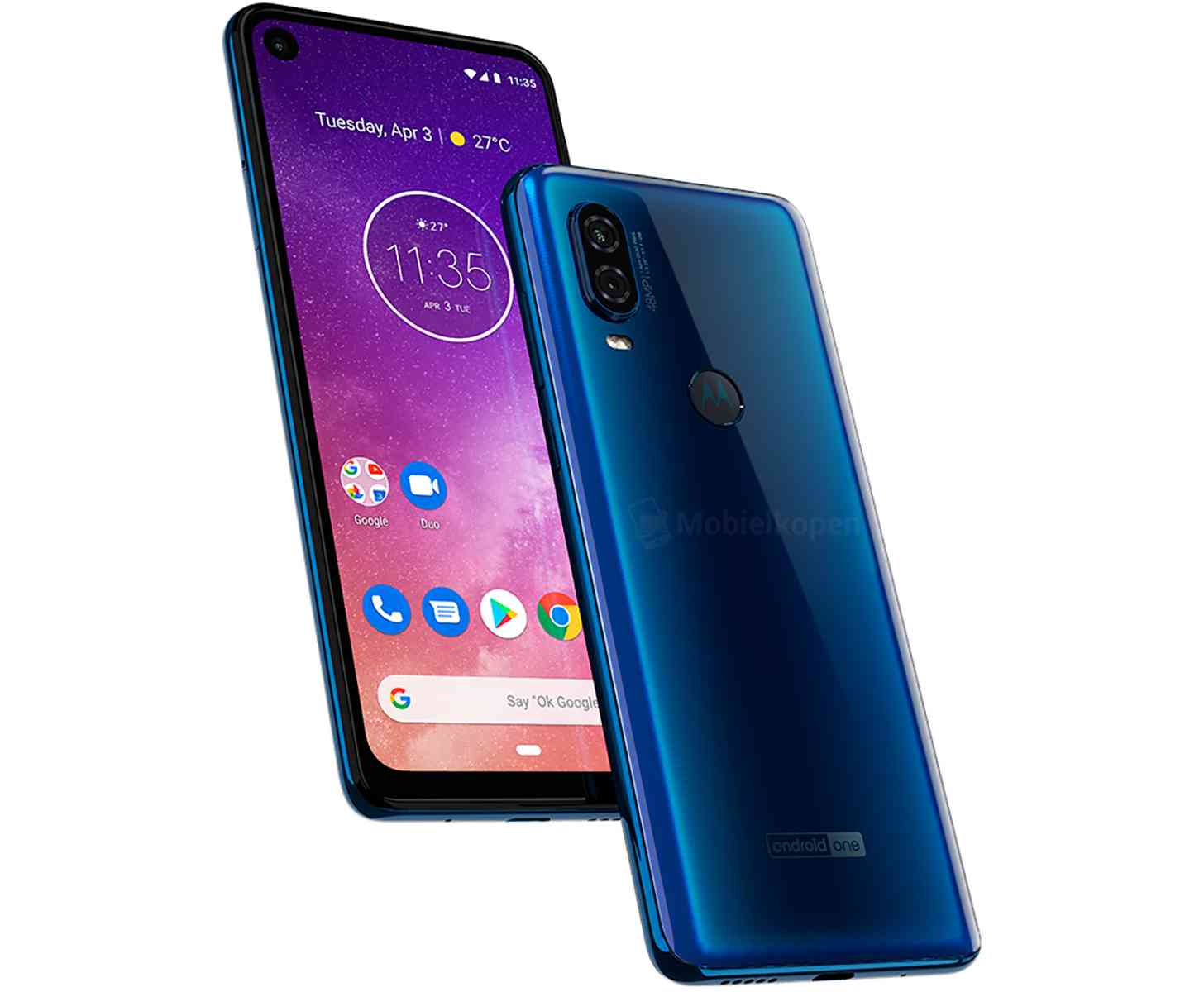 Motorola One Vision blue