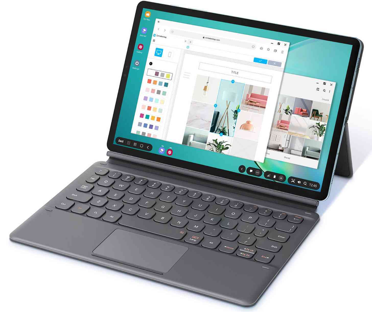 Samsung Galaxy Tab S6 with a keyboard