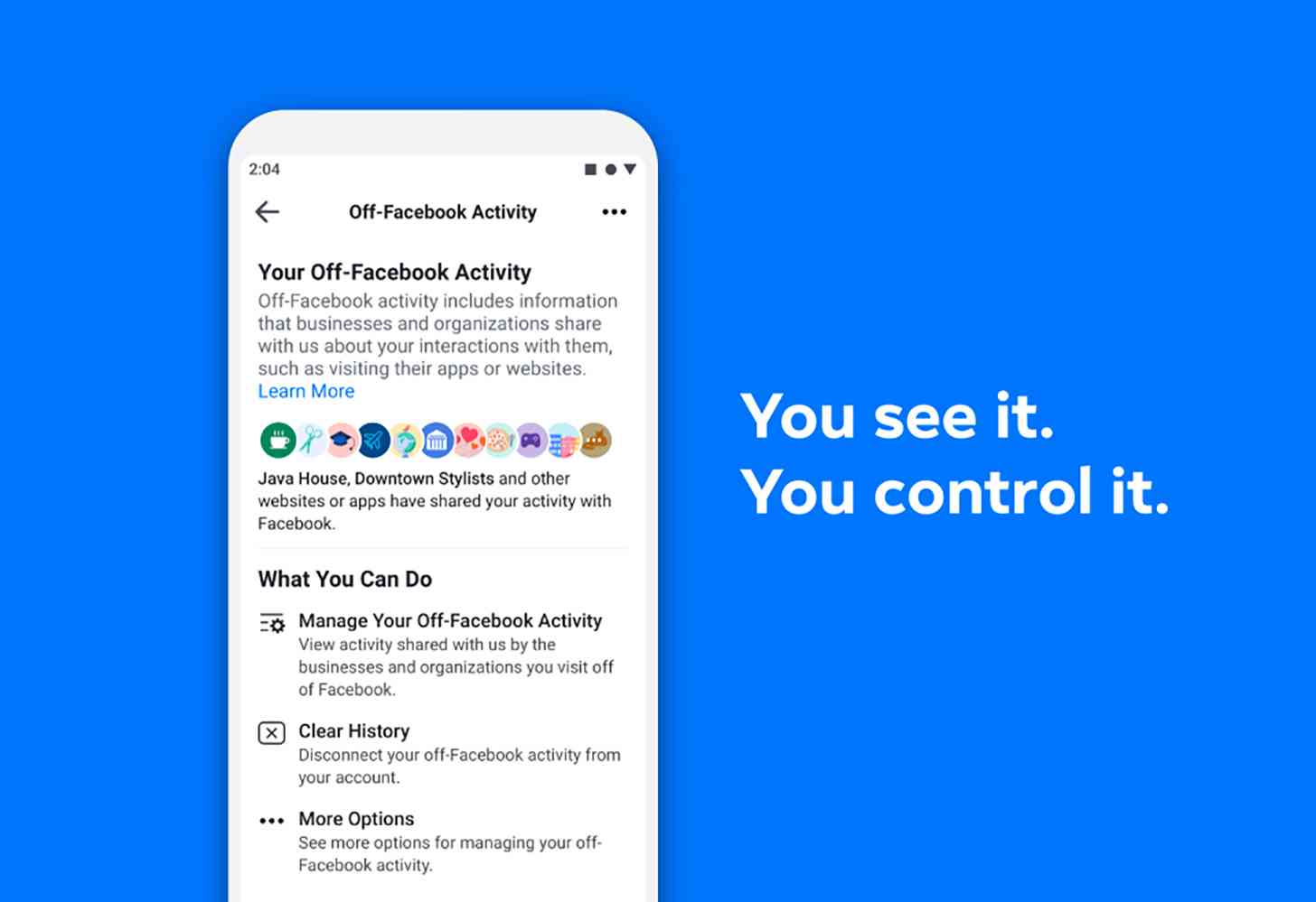 Facebook Clear History tool