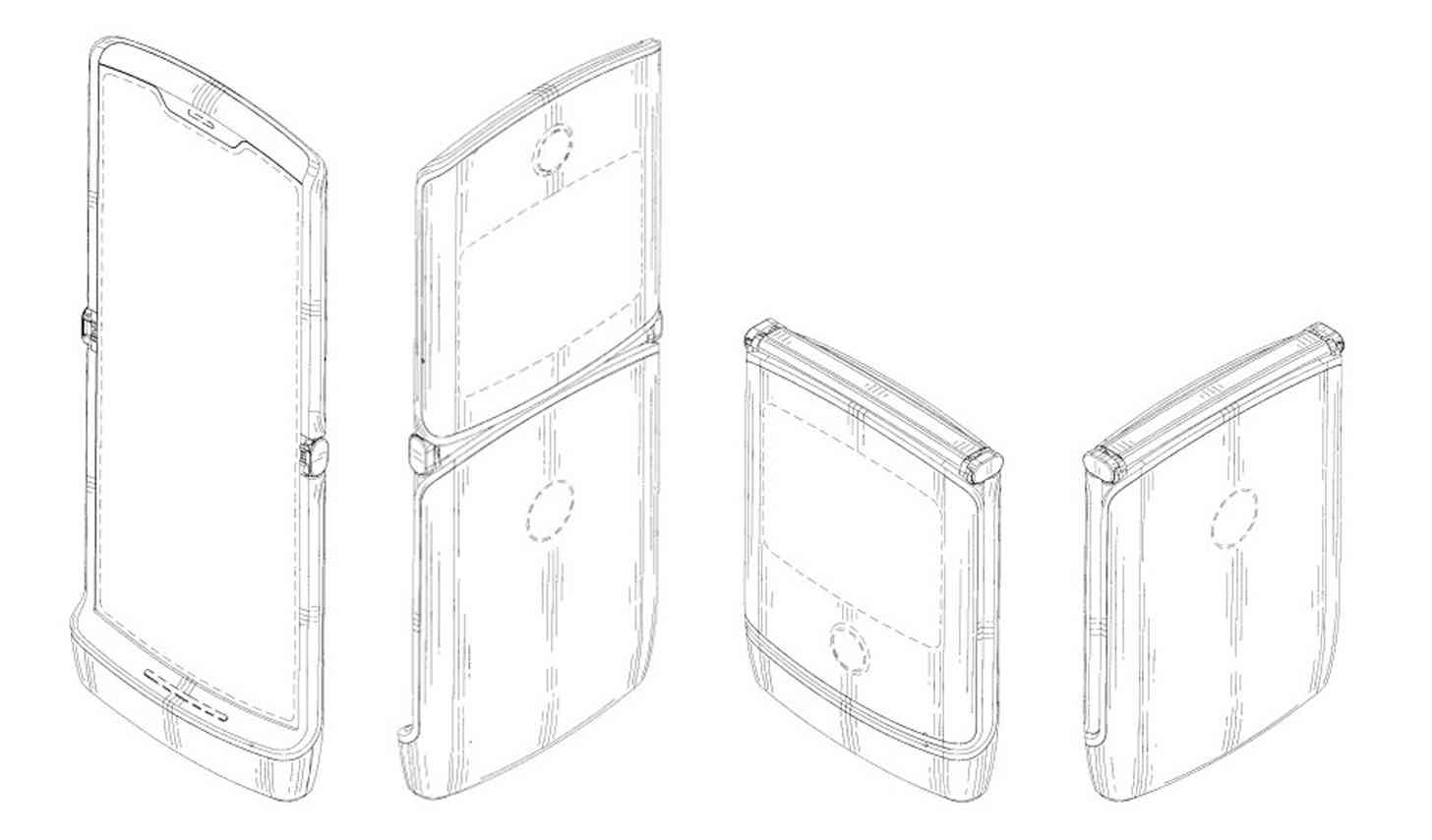 Motorola RAZR foldable patent drawings