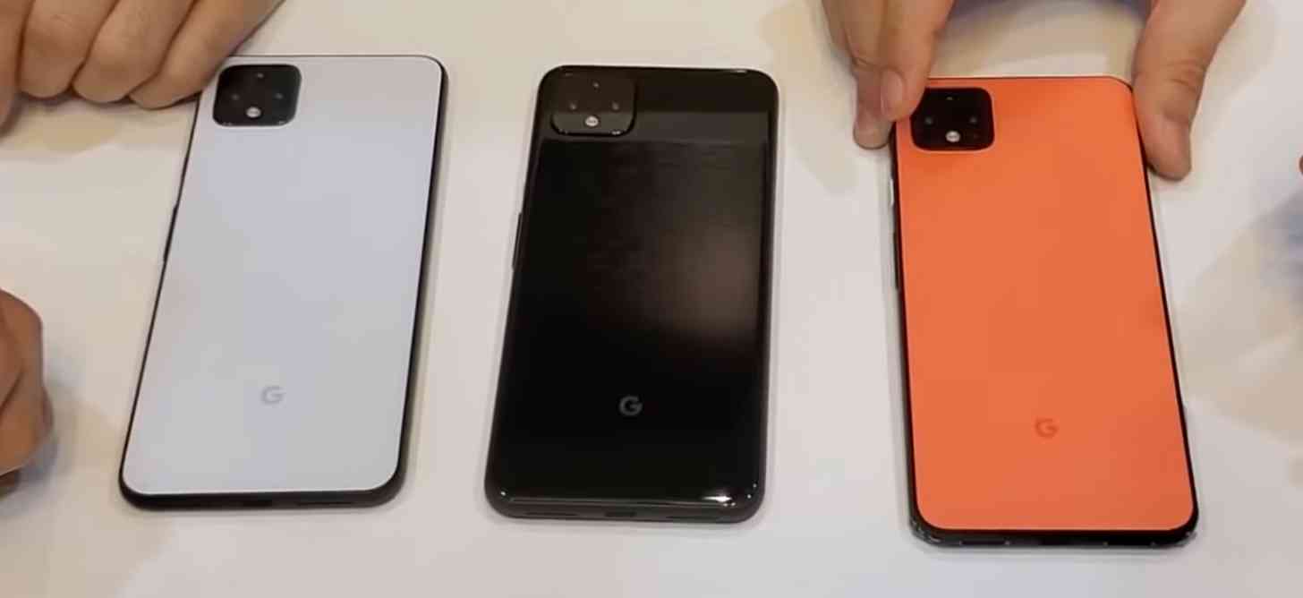 Pixel 4 colors Clearly White, Just Black, Oh So Orange
