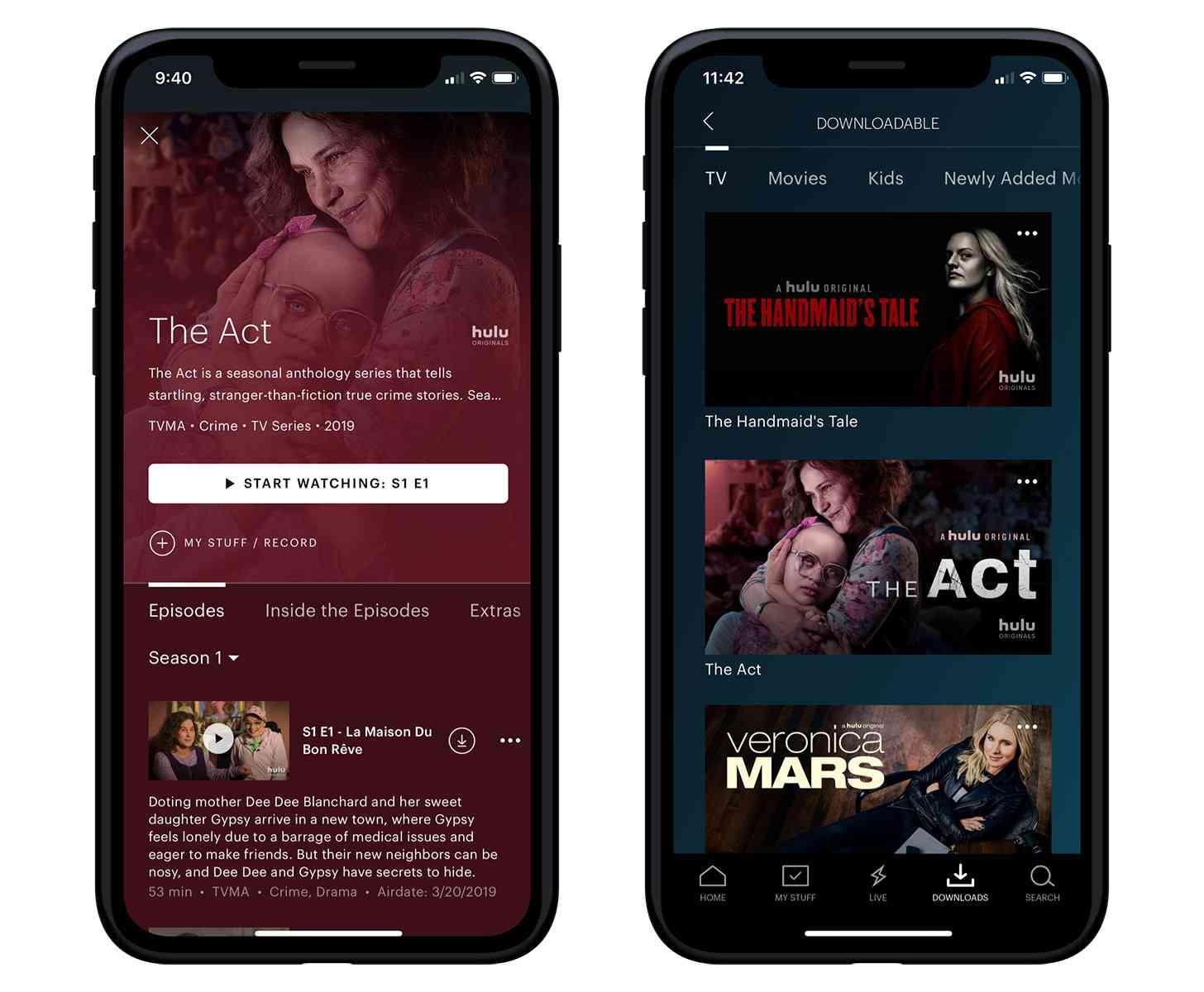 Hulu Downloads offline listening