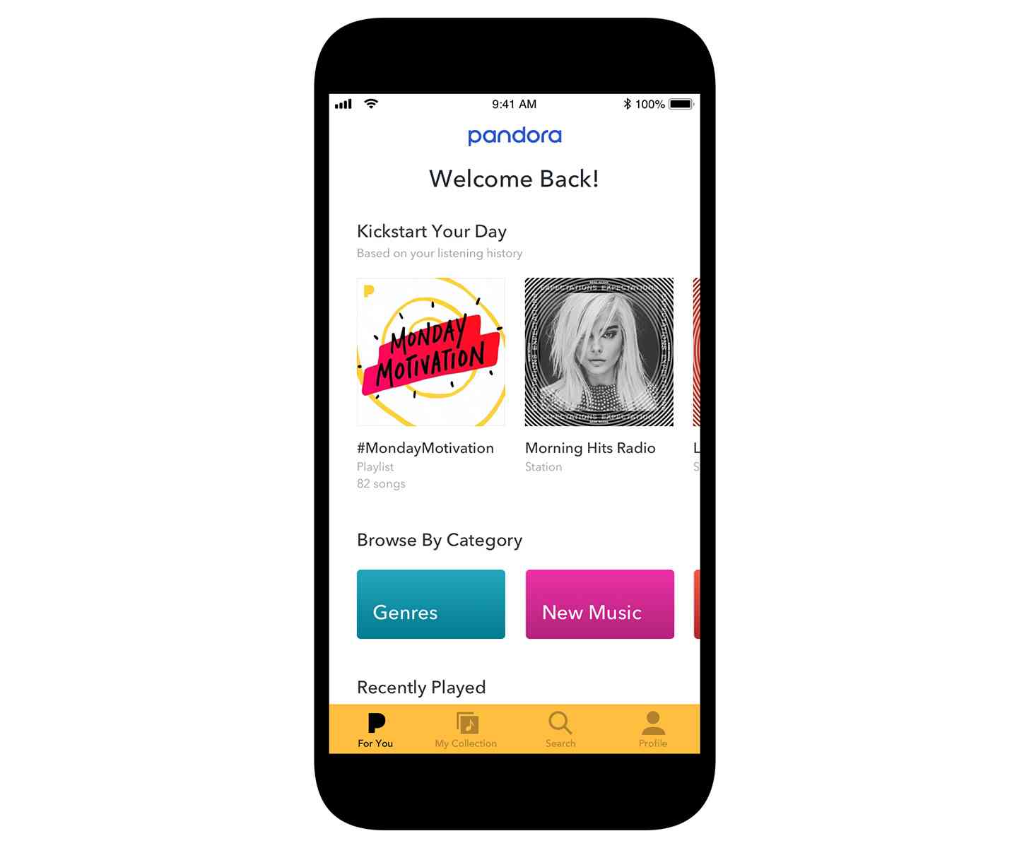 Pandora app redesign 1