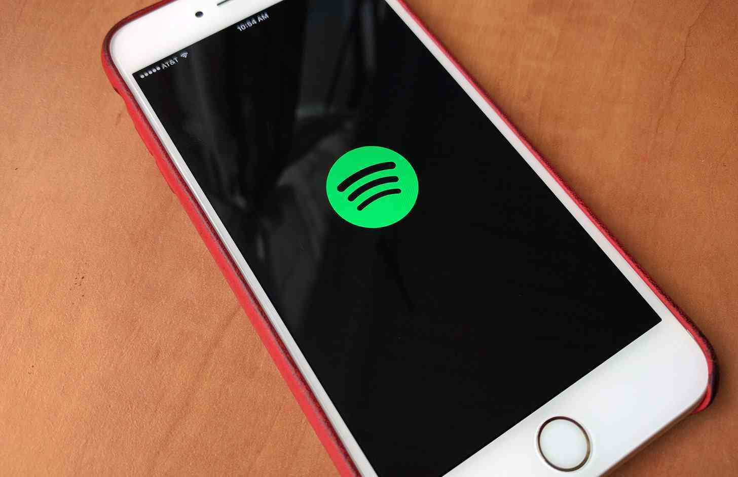 Spotify on an iPhone