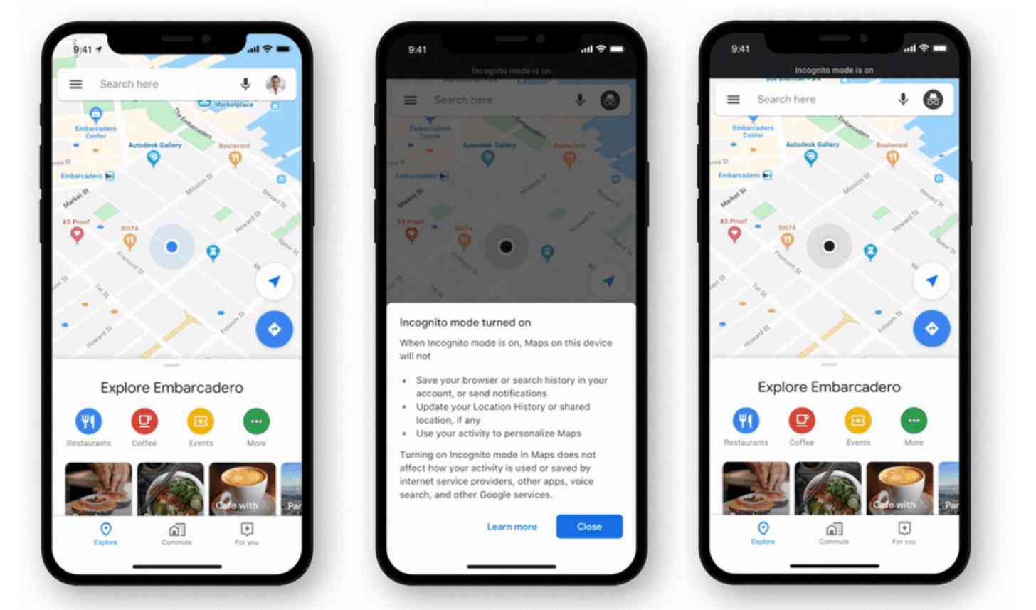 Google Maps Incognito Mode iOS