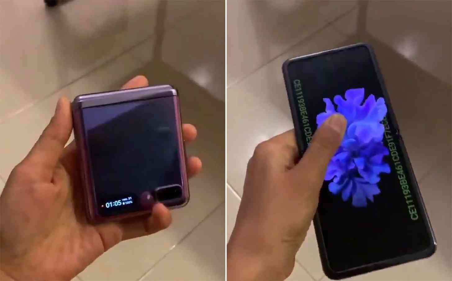 Galaxy Z Flip hands-on video leak