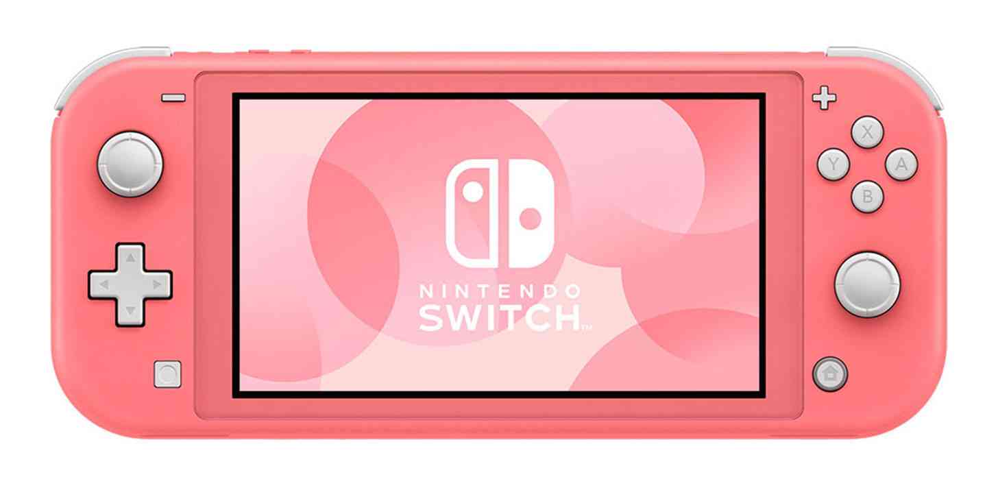 Nintendo Switch Lite coral pink front