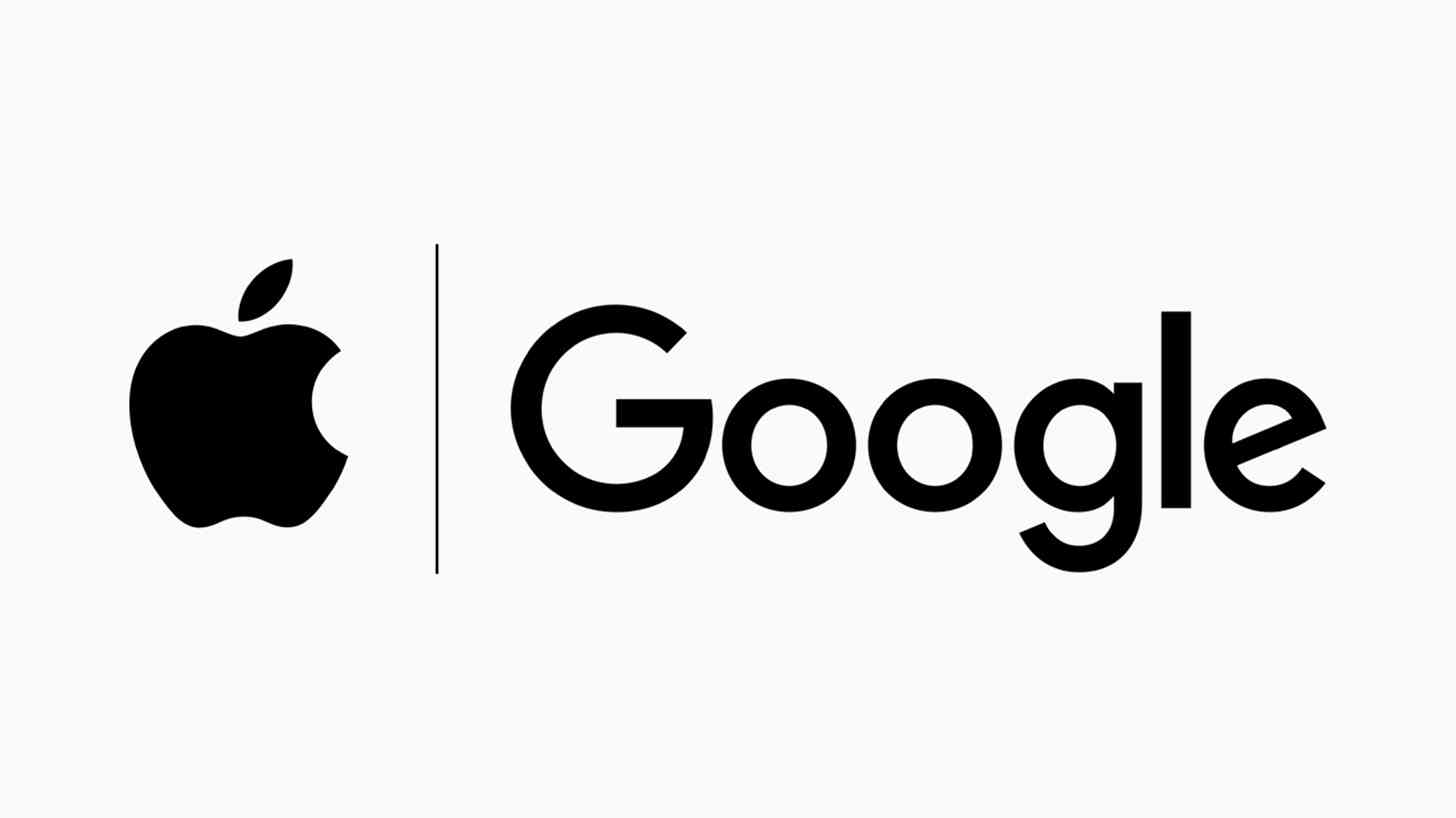 Apple and Google logos