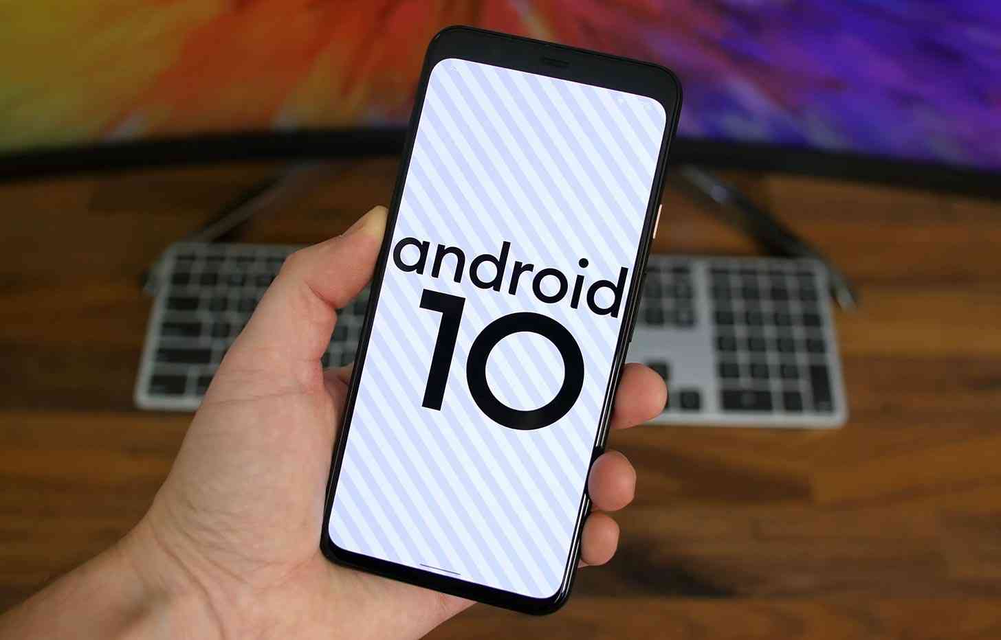 Android 10 logo Pixel